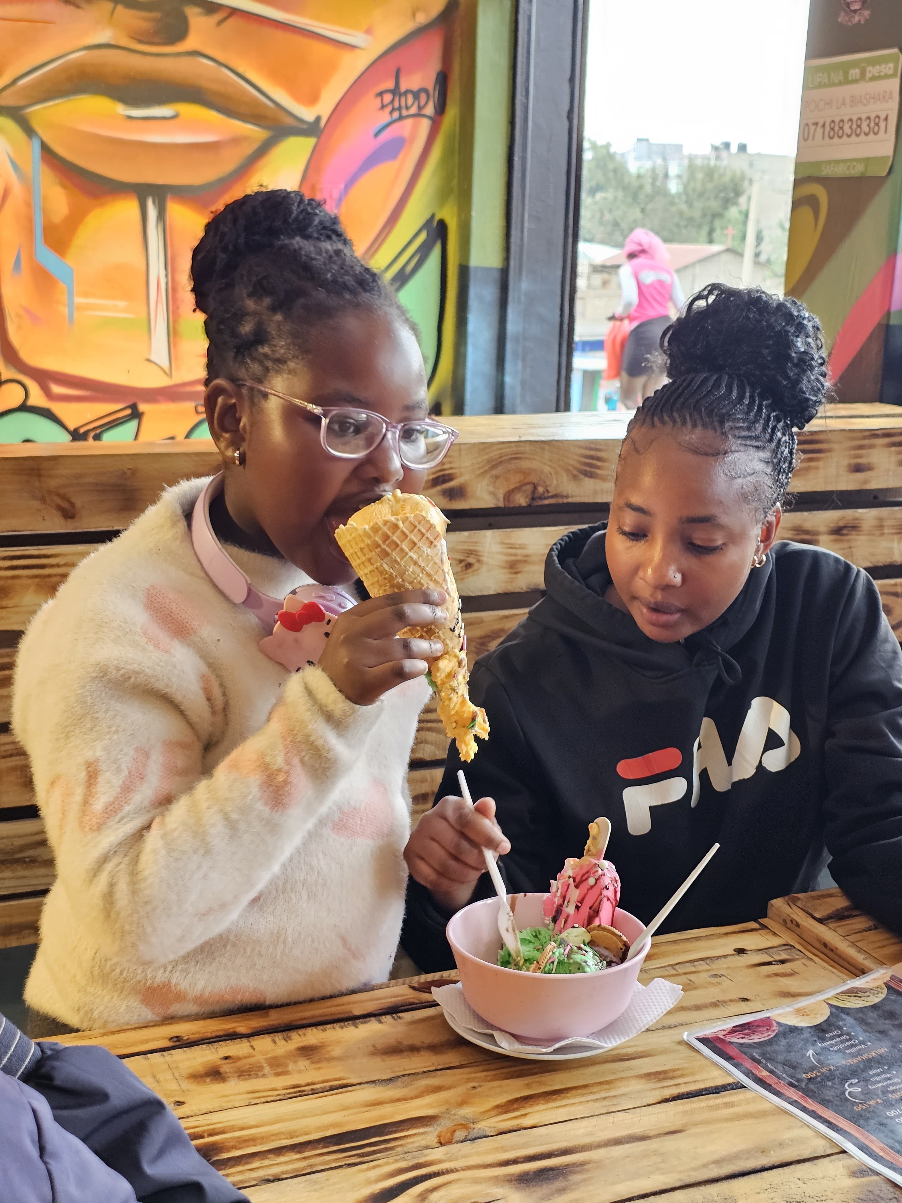 Delicious ice cream cone