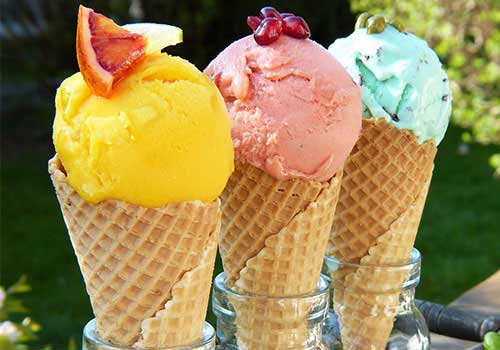 Rich chocolate ice cream