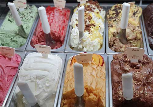 Vanilla ice cream bowl